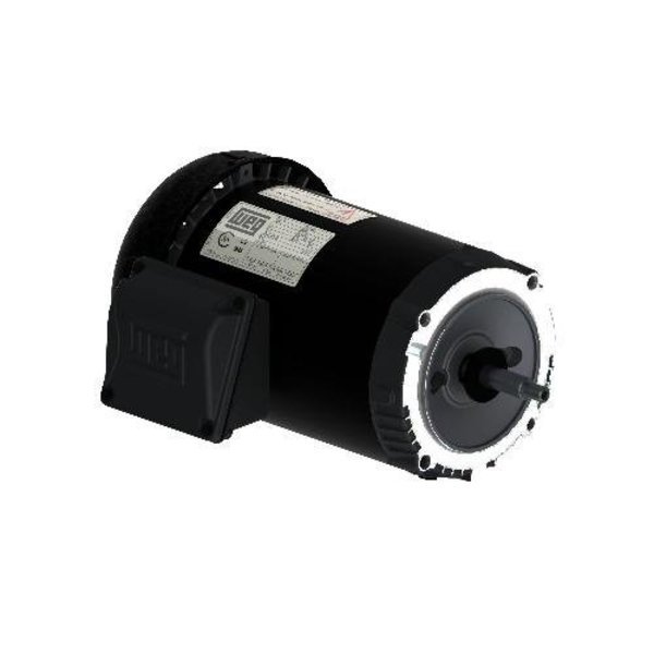 Weg Motor 0.50 Hp, 1200 Rpm, Tefc, 56C Frame, 208-230/460 Volts .5012ES3E56CFL-S